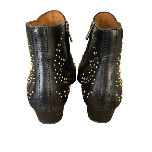 & OTHER STORIES Stud Ankle Boots Leather Black & Gold Size 41 - Picture 4 of 11